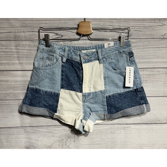 PacSun Pants - Pacsun Womens' Patch Work Jean Mom Shorts | Size 27